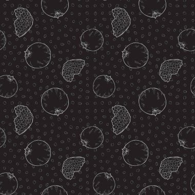 Kesintisiz anahat vektör nar desen