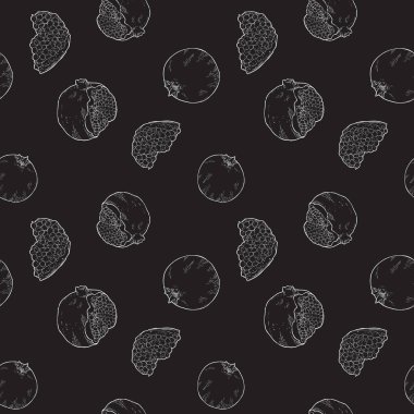 Kesintisiz anahat vektör nar desen