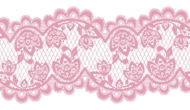 Sorunsuz pembe vektör dantel modeli
