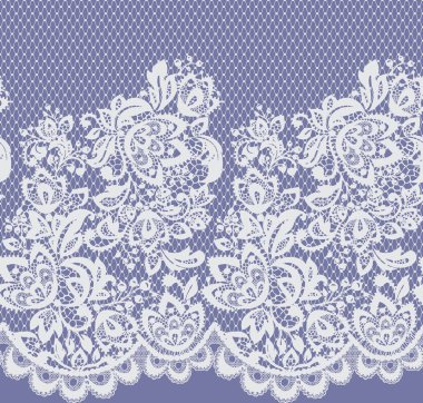 Kesintisiz beyaz vektör dantel modeli