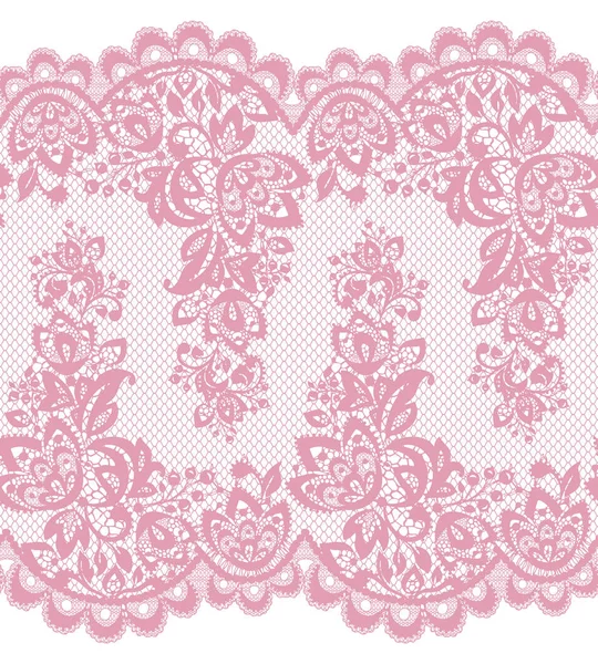 Seamless Pink Vector Lace Pattern — Stock Vector