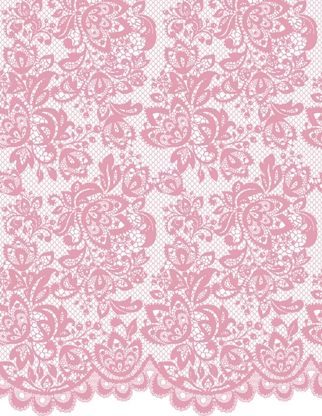 无缝的粉红色矢量花边图案 — 图库矢量图片