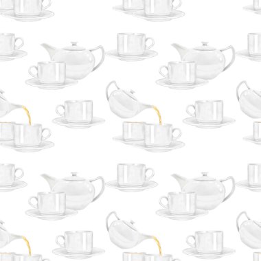 Sorunsuz suluboya çay desen