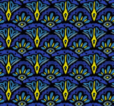 Dikişsiz suluboya soyut desen