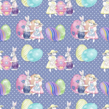 Sorunsuz suluboya Paskalya desen