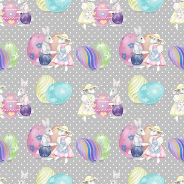 Sorunsuz suluboya Paskalya desen