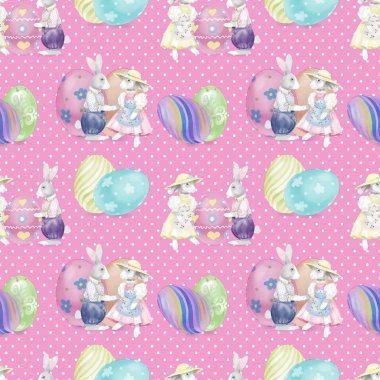 Sorunsuz suluboya Paskalya desen