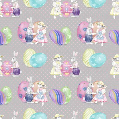 Sorunsuz suluboya Paskalya desen