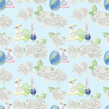 Sorunsuz suluboya Paskalya desen