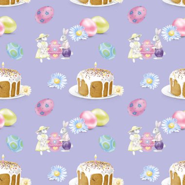 Sorunsuz suluboya Paskalya desen