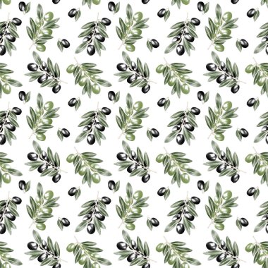 Sorunsuz suluboya zeytin deseni