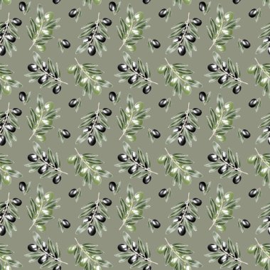 Sorunsuz suluboya zeytin deseni
