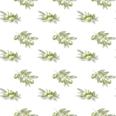 Sorunsuz suluboya zeytin deseni