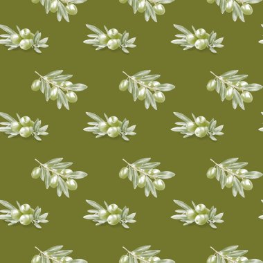 Sorunsuz suluboya zeytin deseni