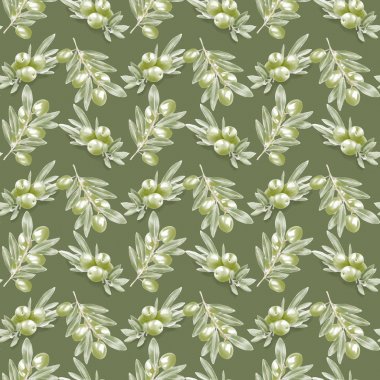 Sorunsuz suluboya zeytin deseni