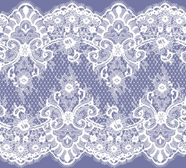 Kesintisiz beyaz vektör dantel modeli