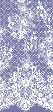 Kesintisiz beyaz vektör dantel modeli