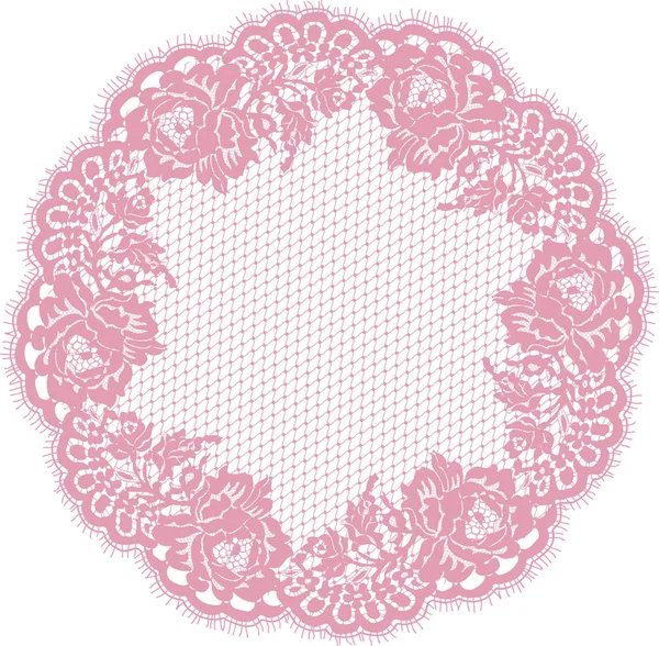 Vektor rosa Spitze Kreis Muster — Stockvektor