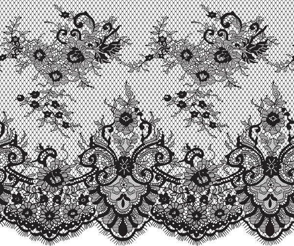 Sorunsuz siyah vektör dantel modeli