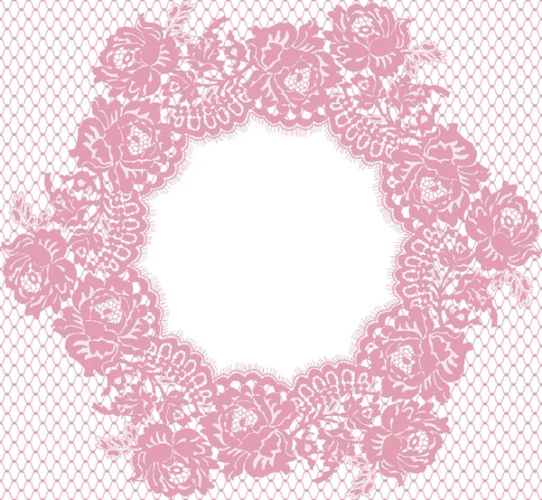 Modèle de dentelle de cercle rose vectoriel — Image vectorielle