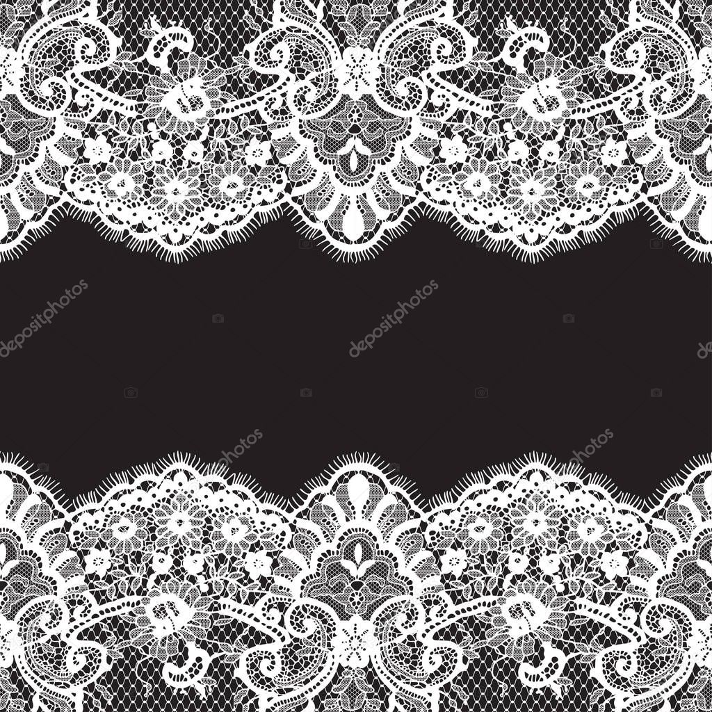 Seamless White Vector Lace Pattern