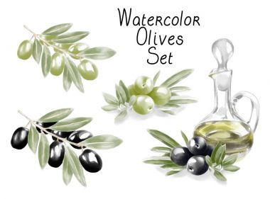 Suluboya el Drwan zeytin seti