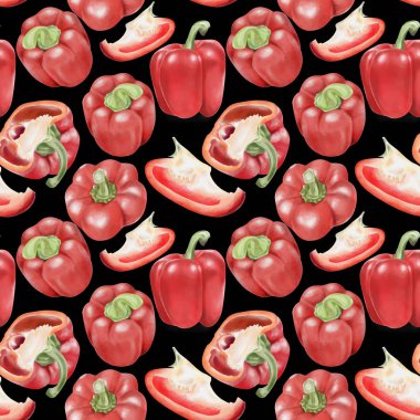 Sorunsuz suluboya tatlı biber desen