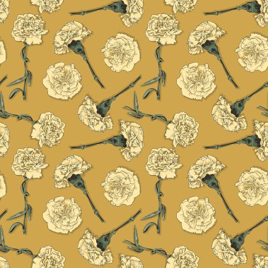 Sorunsuz vektör karanfil deseni