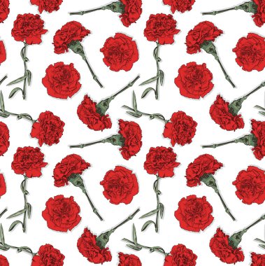 Sorunsuz vektör karanfil deseni