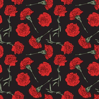 Sorunsuz vektör karanfil deseni