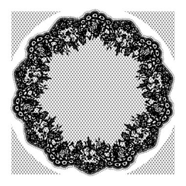 Vektör ayrıntılı dantel çerçeve