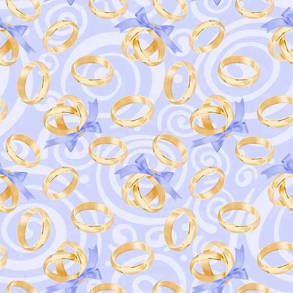 Бесшовные акварельные обручальные кольца — стоковое фото