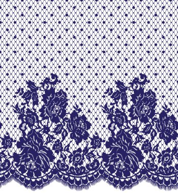 Sorunsuz vektör mavi dantel modeli