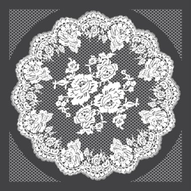 Vektör beyaz dantel çerçeve