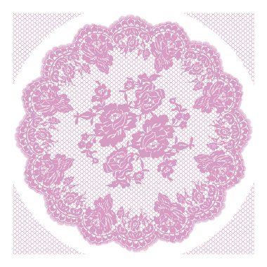 Vektör pembe dantel çerçeve
