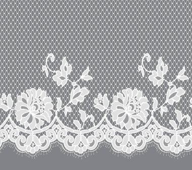 Sorunsuz vektör beyaz dantel modeli