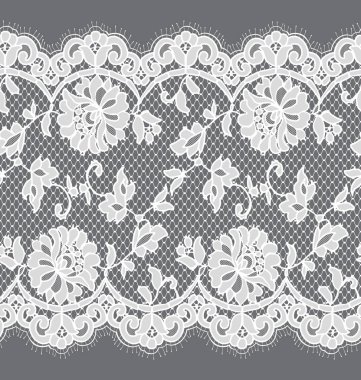 Sorunsuz vektör beyaz dantel modeli