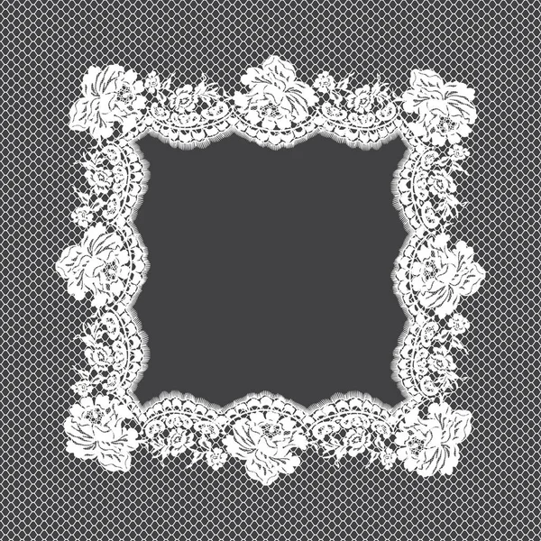 Vector witte Lace Frame — Stockvector