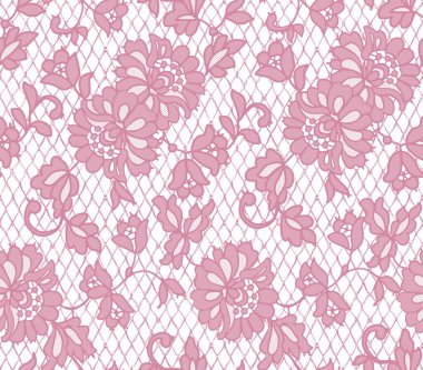 Sorunsuz vektör pembe dantel modeli