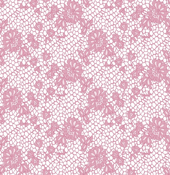 Seamless Vector Pink Lace Pattern — Stock Vector