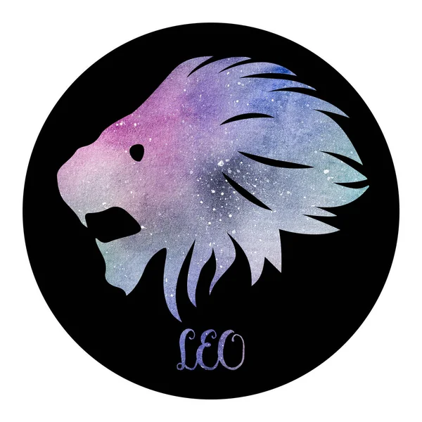 Acquerello segno zodiacale Leo — Foto Stock