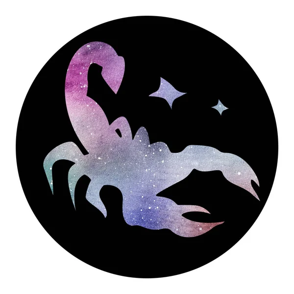 Akvarell Skorpió horoszkóp — Stock Fotó