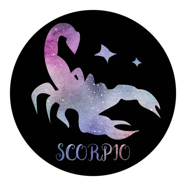 Sinal de Escorpião do zodíaco aquarela — Fotografia de Stock