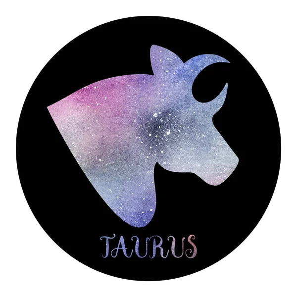 Watercolor Zodiac Taurus Sign — Stock Photo, Image