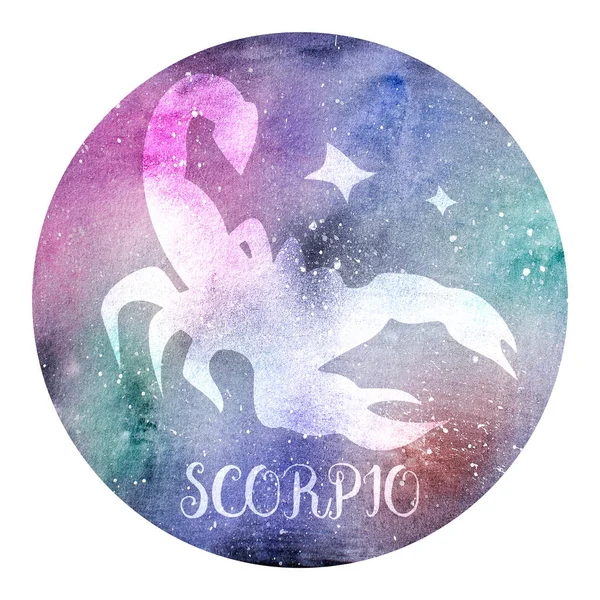 Acquerello segno zodiacale Scorpione — Foto Stock