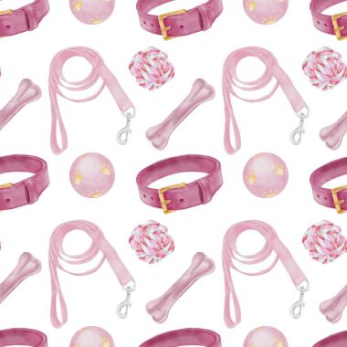 Sorunsuz suluboya Evcil Hayvan Aksesuarları desen