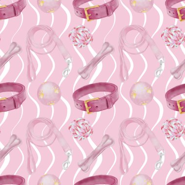 Sorunsuz suluboya Evcil Hayvan Aksesuarları desen