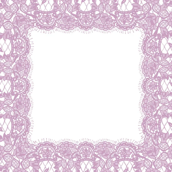 Vector roze Lace gedetailleerde Frame — Stockvector