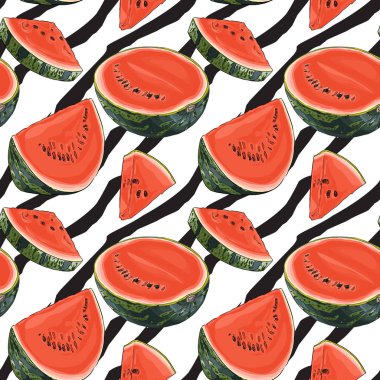 Sorunsuz vektör karpuz desen