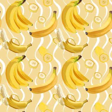 Sorunsuz vektör muz desen